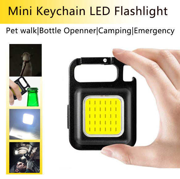 OPHAMAX Flash Torch Search Light Led Cob Rechargeable Keychain Light