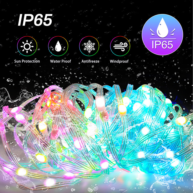 OPHAMAX Color Changing Fairy String Lights - 66 ft 200LED USB Silver Wire Lights with Remote and Timer, Starry Fairy Lights