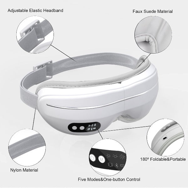 OPHAMAX Heated Eye Massager with Bluetooth Music for Migraine Eye Care