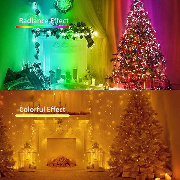 OPHAMAX Color Changing Fairy String Lights - 66 ft 200LED USB Silver Wire Lights with Remote and Timer, Starry Fairy Lights