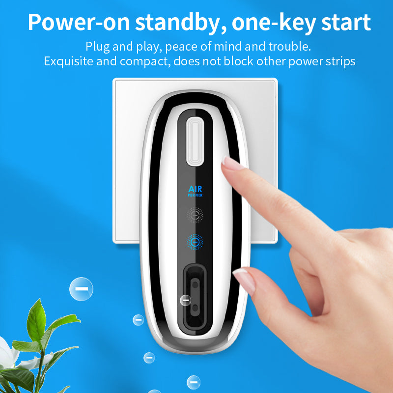Plug In Air Purifier, Air Ionizers, Ion Generator with 2 gear, Up to 200 Million Anions/Sec, Filterless Quiet for Allergen and Odor Reduction, for Home Kitchen, Bedroom, Bathroom and Pets