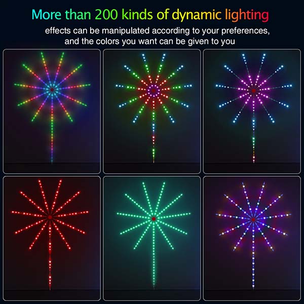 OPHAMAX Firework LED Strip Lights Dream Color Music Sync
