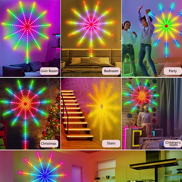 OPHAMAX Firework LED Strip Lights Dream Color Music Sync