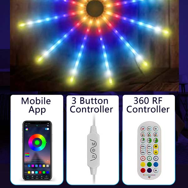OPHAMAX Firework LED Strip Lights Dream Color Music Sync