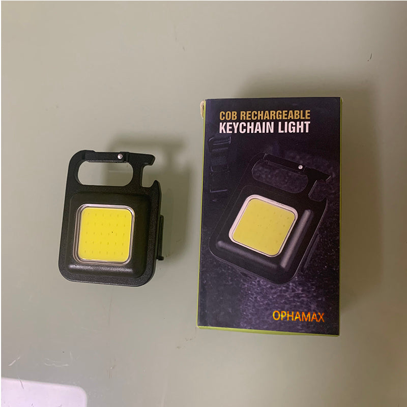 OPHAMAX Flash Torch Search Light Led Cob Rechargeable Keychain Light