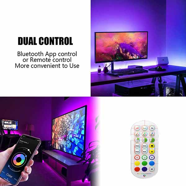 Led Strip Lights, 5V RGB Smart LED Strip Lights, APP & Remote Control, 16 Million Colors, 213 Dynamic Modes, USB Powered Flexible Light Strip for Room, TV, PC Gaming Decoration