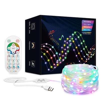 OPHAMAX Color Changing Fairy String Lights - 66 ft 200LED USB Silver Wire Lights with Remote and Timer, Starry Fairy Lights