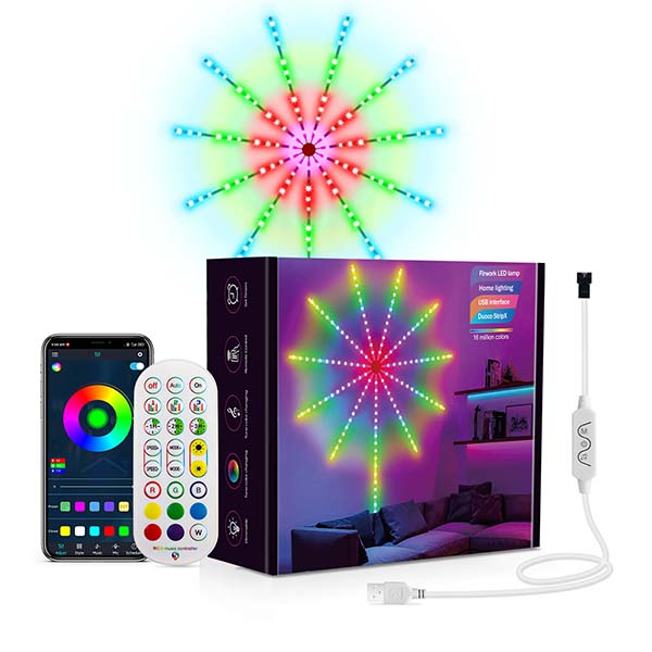 OPHAMAX Firework LED Strip Lights Dream Color Music Sync